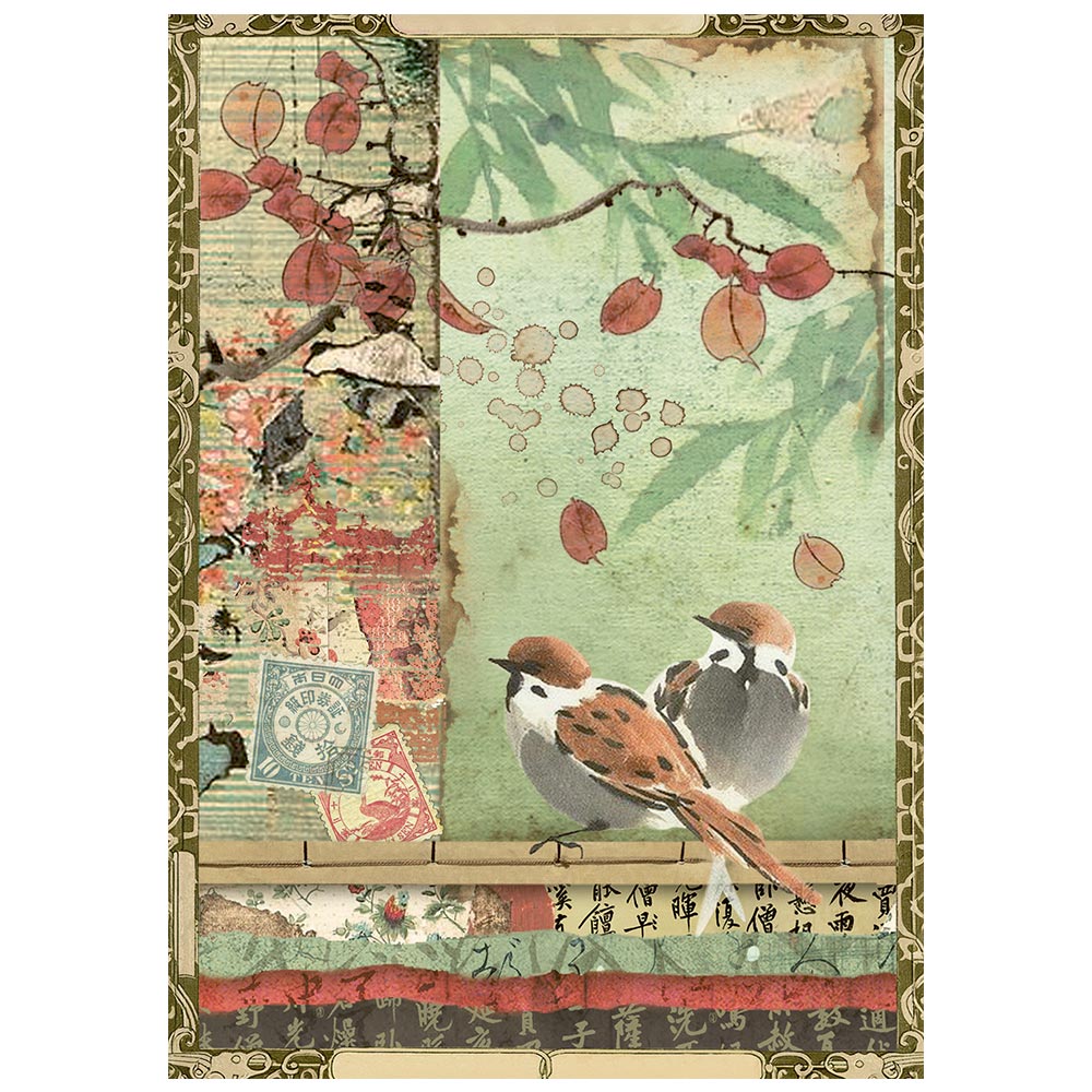 Stamperia ORIENTAL GARDEN - A6 Selection Decoupage Rice Paper 8 sheets #DFSA6X08