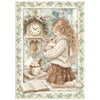 Stamperia WHITE CHRISTMAS A6 Selection Decoupage Rice Paper 8 sheets #DFSA6X10