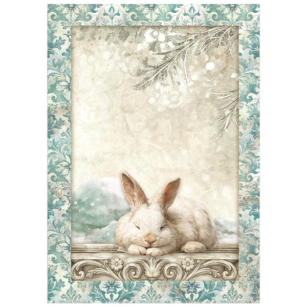 Stamperia WHITE CHRISTMAS A6 Selection Decoupage Rice Paper 8 sheets #DFSA6X10