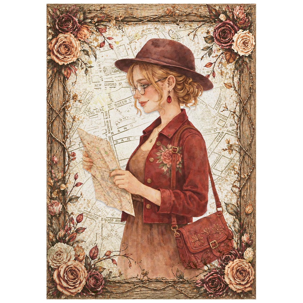 Stamperia OUR WAY MINI A6 Assorted Decoupage Rice Paper 8 sheets #DFSA6X12