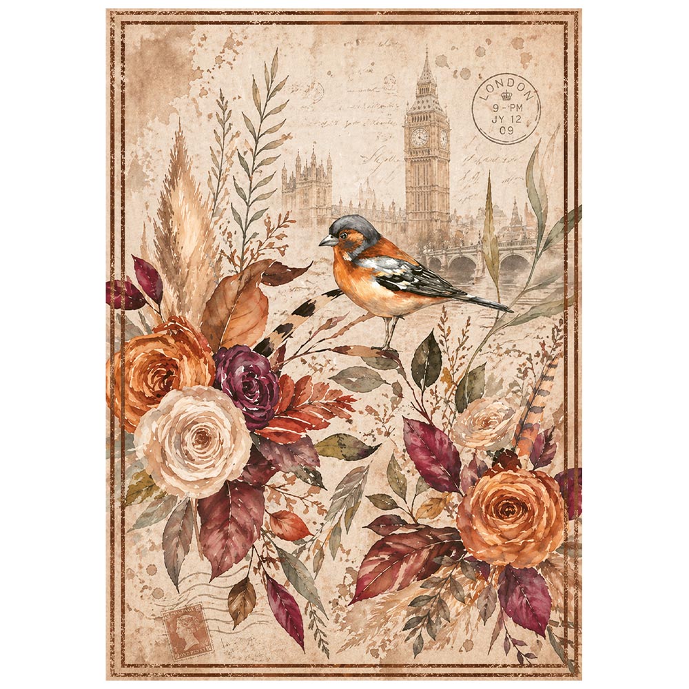 Stamperia OUR WAY MINI A6 Assorted Decoupage Rice Paper 8 sheets #DFSA6X12