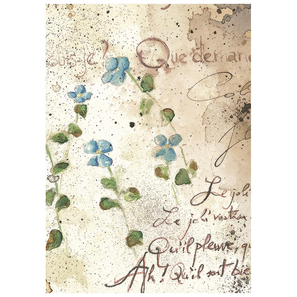 Stamperia FLOWERS and POEMS MINI A6 Assorted Decoupage Rice Paper 8 sheets #DFSA6X13