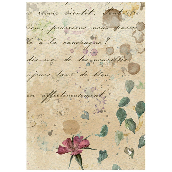 Stamperia FLOWERS and POEMS MINI A6 Assorted Decoupage Rice Paper 8 sheets #DFSA6X13