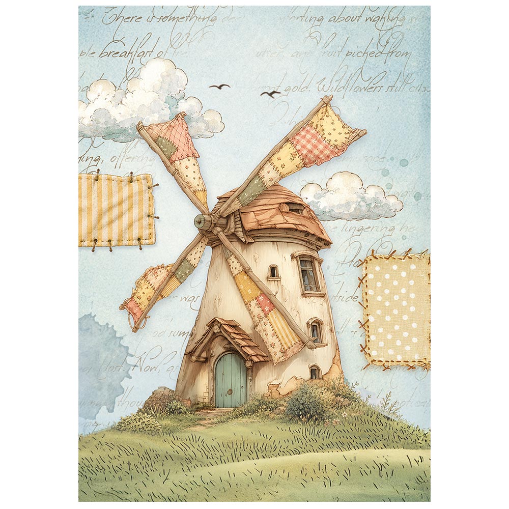Stamperia COZY FAMILY Mice MINI A6 Assorted Decoupage Rice Paper 8 sheets #DFSA6X14