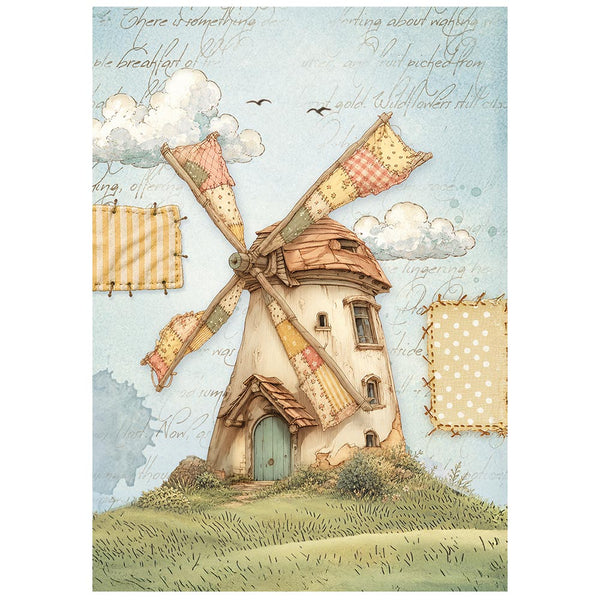 Stamperia COZY FAMILY Mice MINI A6 Assorted Decoupage Rice Paper 8 sheets #DFSA6X14