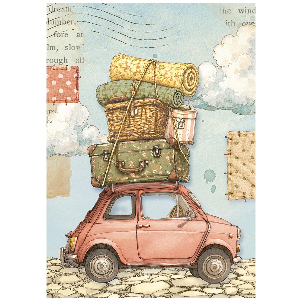 Stamperia COZY FAMILY Mice MINI A6 Assorted Decoupage Rice Paper 8 sheets #DFSA6X14
