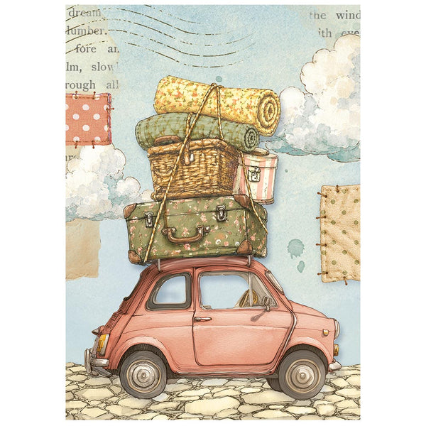 Stamperia COZY FAMILY Mice MINI A6 Assorted Decoupage Rice Paper 8 sheets #DFSA6X14