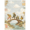 Stamperia COZY FAMILY Mice MINI A6 Assorted Decoupage Rice Paper 8 sheets #DFSA6X14