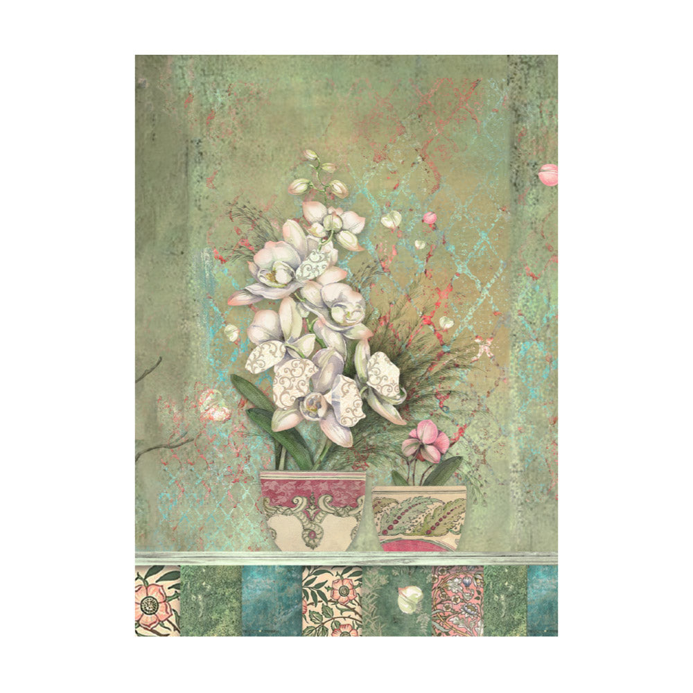 Stamperia ORCHIDS and CATS A6 Assorted Rice Paper Selection Decoupage 8 sheets #DFSAK6017