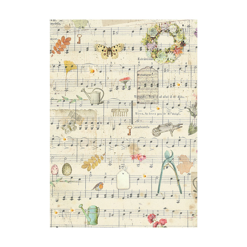 Stamperia GARDEN Backgrounds A6 Assorted Rice Paper Selection Decoupage 8 sheets #DFSAK6021