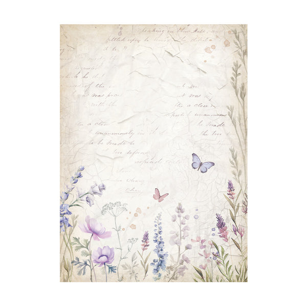 Stamperia LAVENDER A6 Assorted Rice Paper SELECTION Decoupage 8 sheets #DFSAK6024