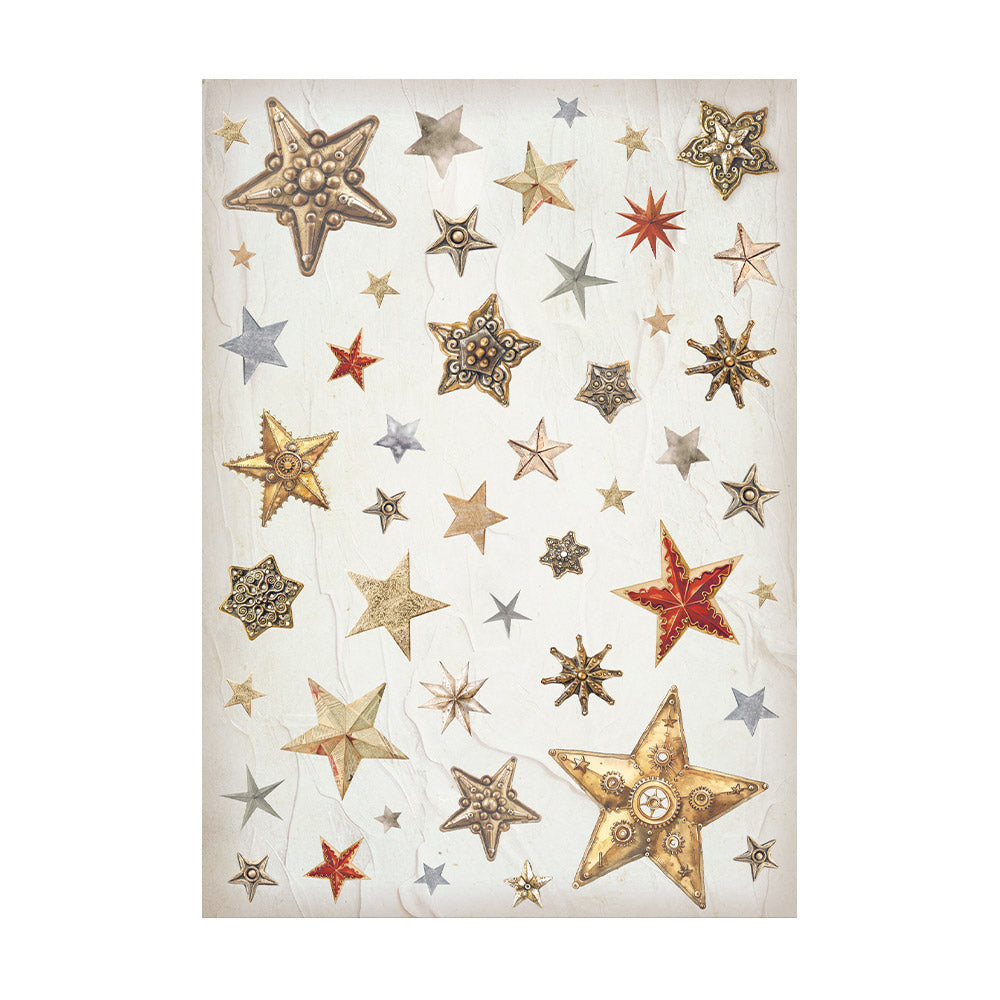 Stamperia GEAR UP FOR CHRISTMAS A6 Assorted Rice Paper Selection Decoupage 8 sheets #DFSAK6026