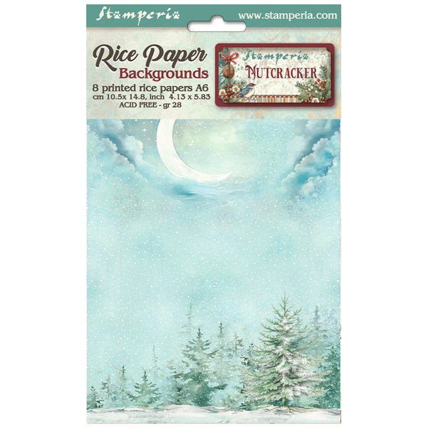 Stamperia Christmas THE NUTCRACKER A6 Assorted Rice Paper Selection Decoupage 8 sheets #DFSAK6027