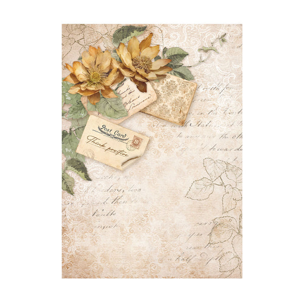 Stamperia GOLDEN HARMONY A6 Assorted Rice Paper SELECTION Decoupage 8 sheets #DFSAK6029