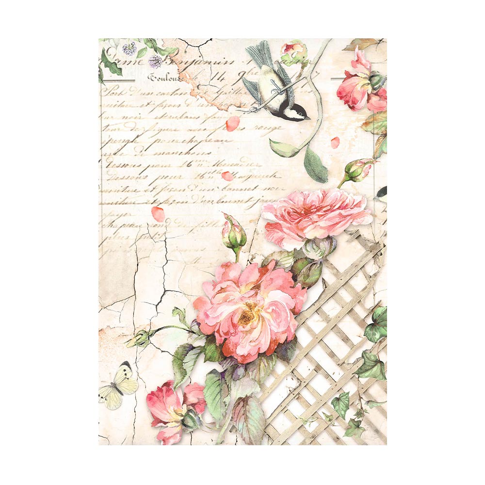 PRE-ORDER Stamperia HOUSE OF ROSES A6 Assorted Rice Paper Selection Decoupage 8 sheets #DFSAK6039