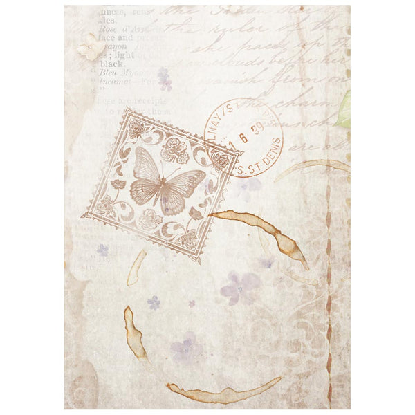 Stamperia QUIET DAYS A6 Background Assorted Decoupage Rice Paper 8 sheets #DFSAK6047