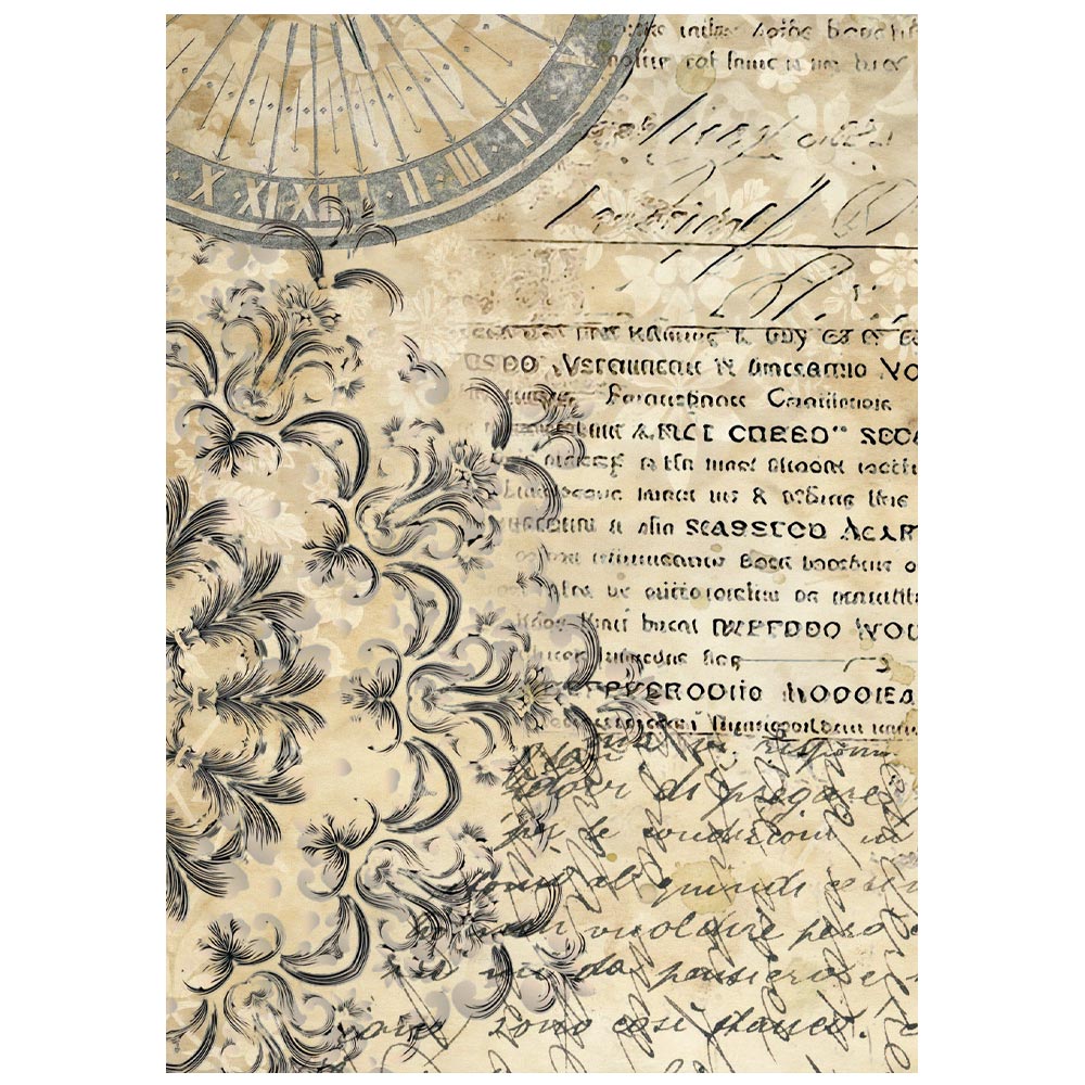 Stamperia GARDENS OF TIME Backgrounds A6 Selection Decoupage Rice Paper 8 sheets #DFSAK6053