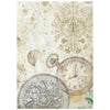 Stamperia GARDENS OF TIME Backgrounds A6 Selection Decoupage Rice Paper 8 sheets #DFSAK6053