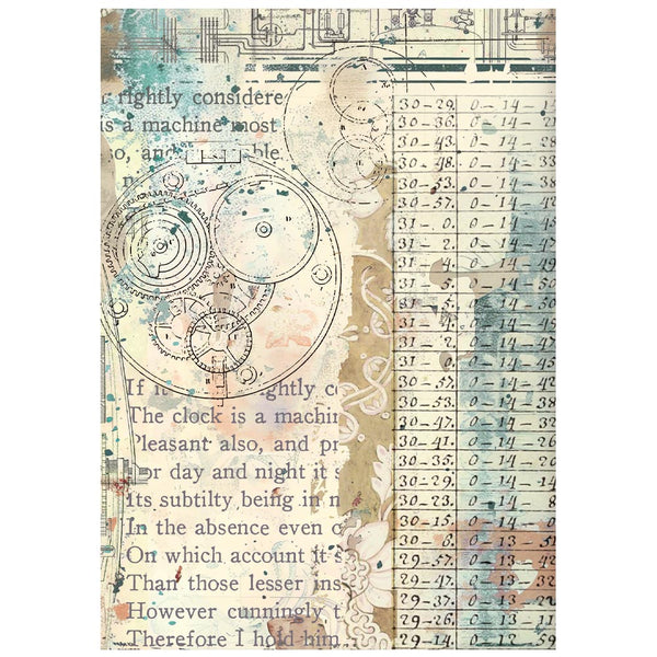 Stamperia GARDENS OF TIME Backgrounds A6 Selection Decoupage Rice Paper 8 sheets #DFSAK6053