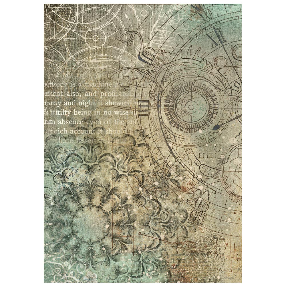 Stamperia GARDENS OF TIME Backgrounds A6 Selection Decoupage Rice Paper 8 sheets #DFSAK6053