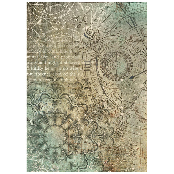 Stamperia GARDENS OF TIME Backgrounds A6 Selection Decoupage Rice Paper 8 sheets #DFSAK6053
