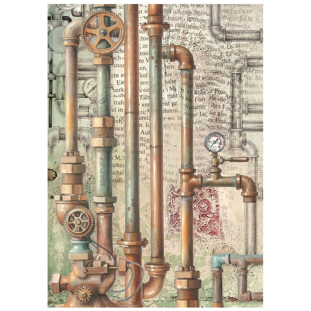 Stamperia GARDENS OF TIME Backgrounds A6 Selection Decoupage Rice Paper 8 sheets #DFSAK6053