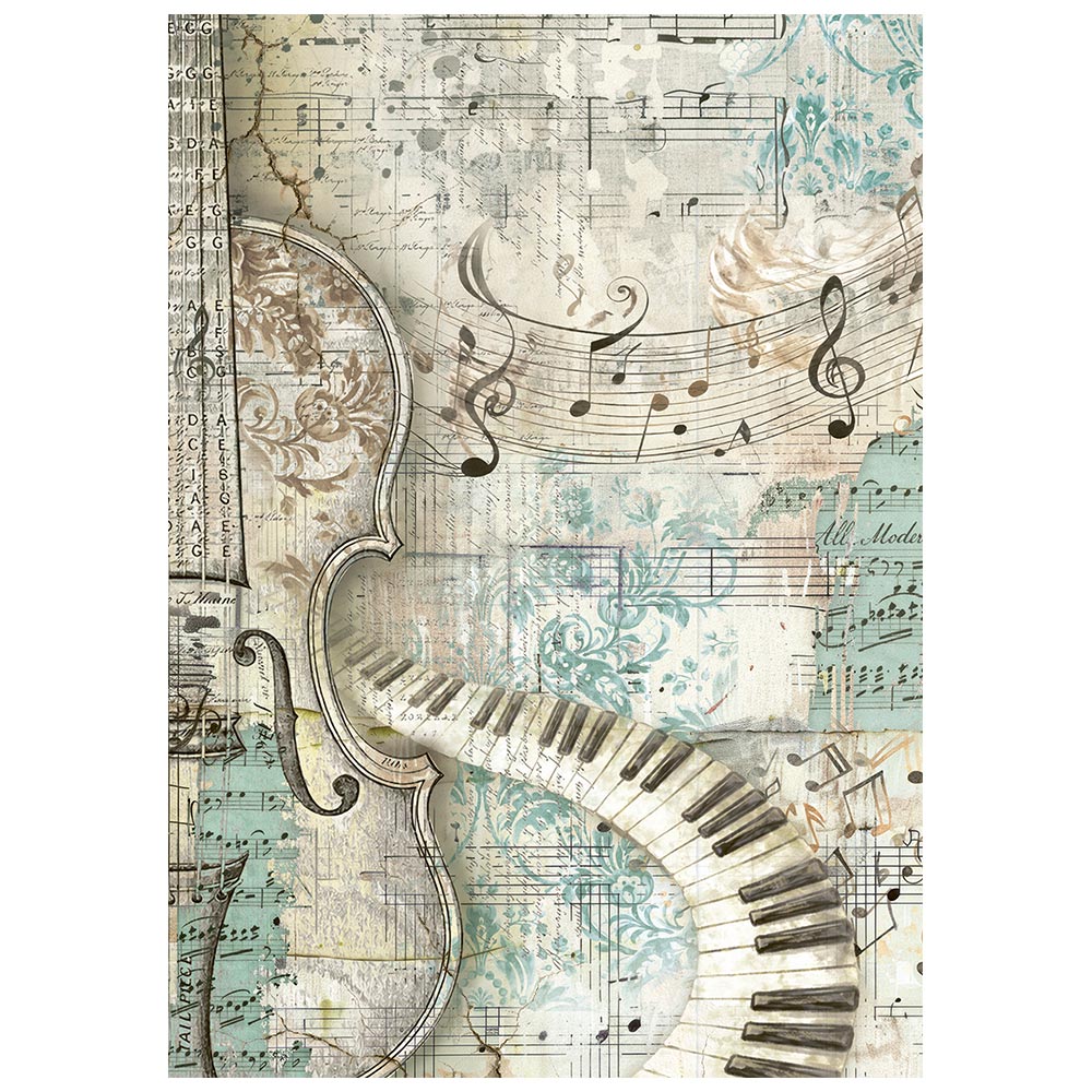 Stamperia SYMPHONY Backgrounds A6 Selection Decoupage Rice Paper 8 sheets #DFSAK6055