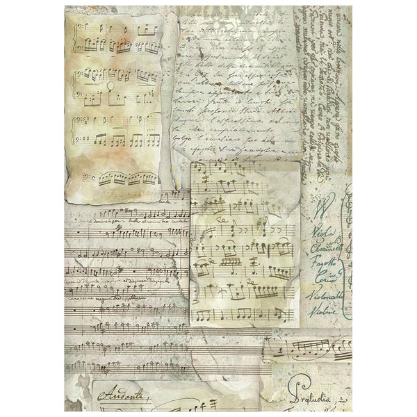 Stamperia SYMPHONY Backgrounds A6 Selection Decoupage Rice Paper 8 sheets #DFSAK6055