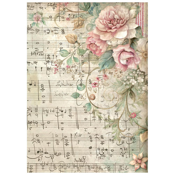 Stamperia SYMPHONY Backgrounds A6 Selection Decoupage Rice Paper 8 sheets #DFSAK6055