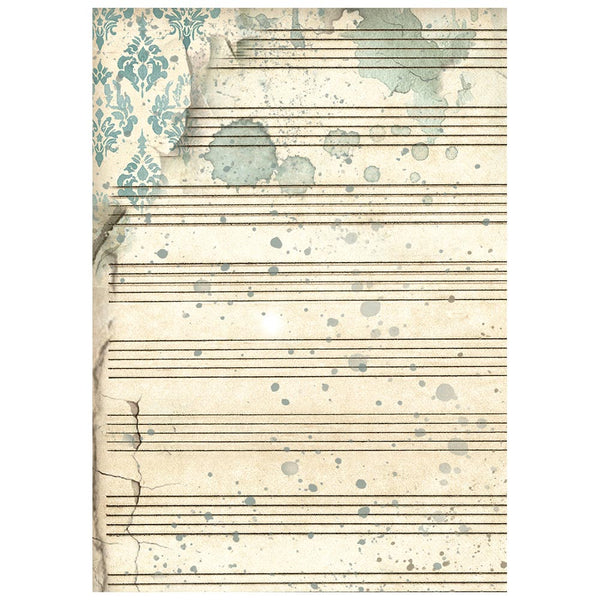 Stamperia SYMPHONY Backgrounds A6 Selection Decoupage Rice Paper 8 sheets #DFSAK6055