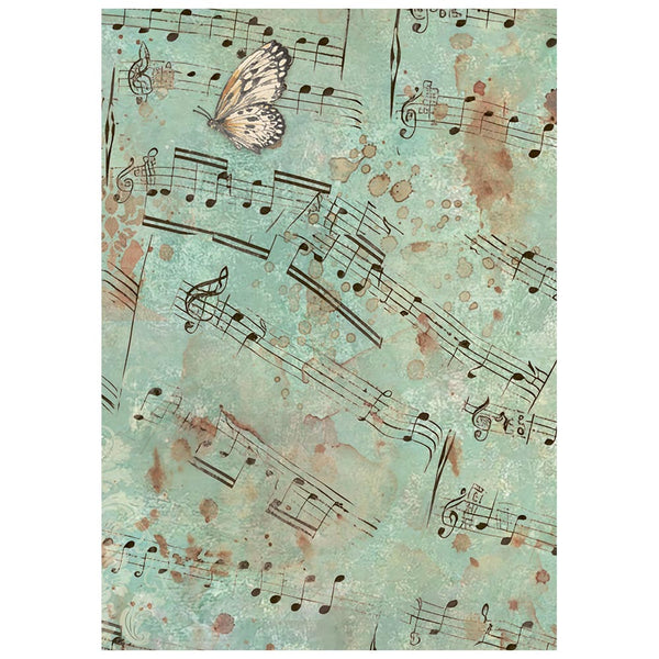 Stamperia SYMPHONY Backgrounds A6 Selection Decoupage Rice Paper 8 sheets #DFSAK6055