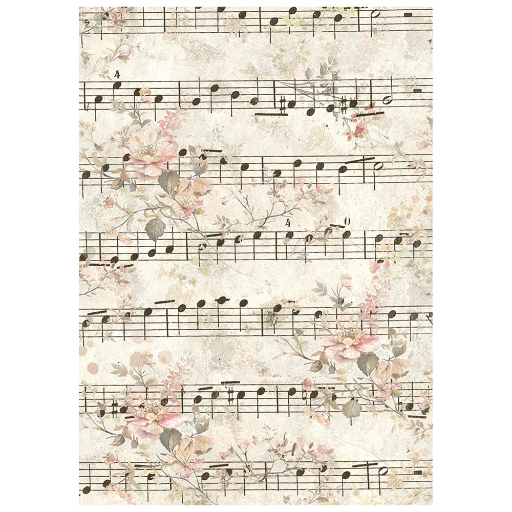 Stamperia SYMPHONY Backgrounds A6 Selection Decoupage Rice Paper 8 sheets #DFSAK6055
