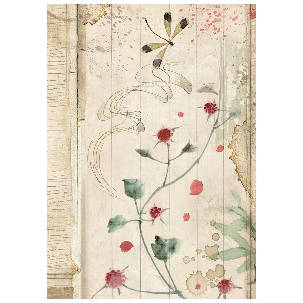 Stamperia ORIENTAL GARDEN Backgrounds A6 Selection Decoupage Rice Paper 8 sheets #DFSAK6057