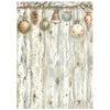 Stamperia WHITE CHRISTMAS A6 BACKGROUNDS Selection Decoupage Rice Paper 8 sheets #DFSAK6059