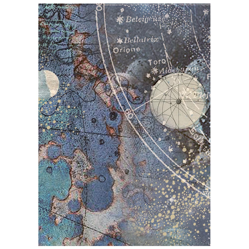 Stamperia COSMOS - A6 BACKGROUNDS Selection Decoupage Rice Paper 8 sheets #DFSAK6060