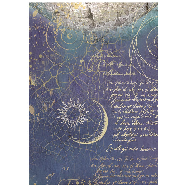Stamperia COSMOS - A6 BACKGROUNDS Selection Decoupage Rice Paper 8 sheets #DFSAK6060