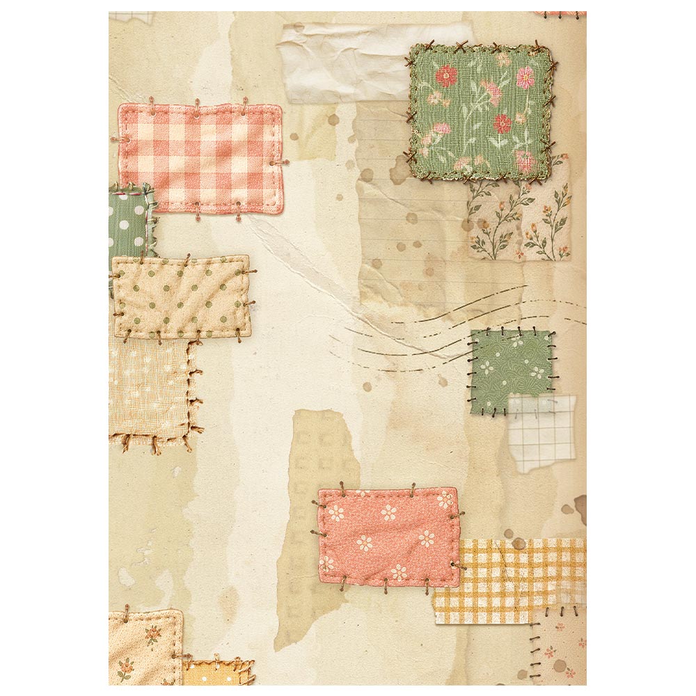 Stamperia COZY FAMILY A6 BACKGROUNDS Selection Decoupage Rice Paper 8 sheets #DFSAK6063