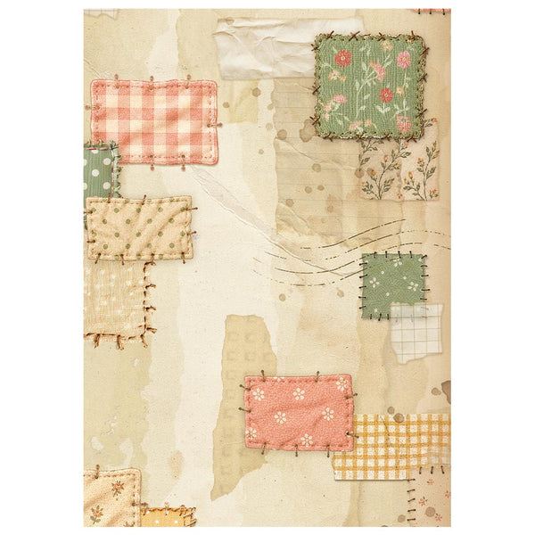 Stamperia COZY FAMILY A6 BACKGROUNDS Selection Decoupage Rice Paper 8 sheets #DFSAK6063