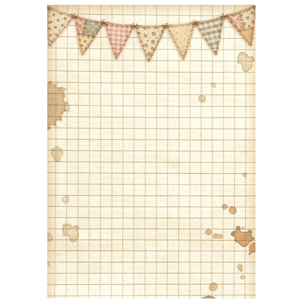 Stamperia COZY FAMILY A6 BACKGROUNDS Selection Decoupage Rice Paper 8 sheets #DFSAK6063