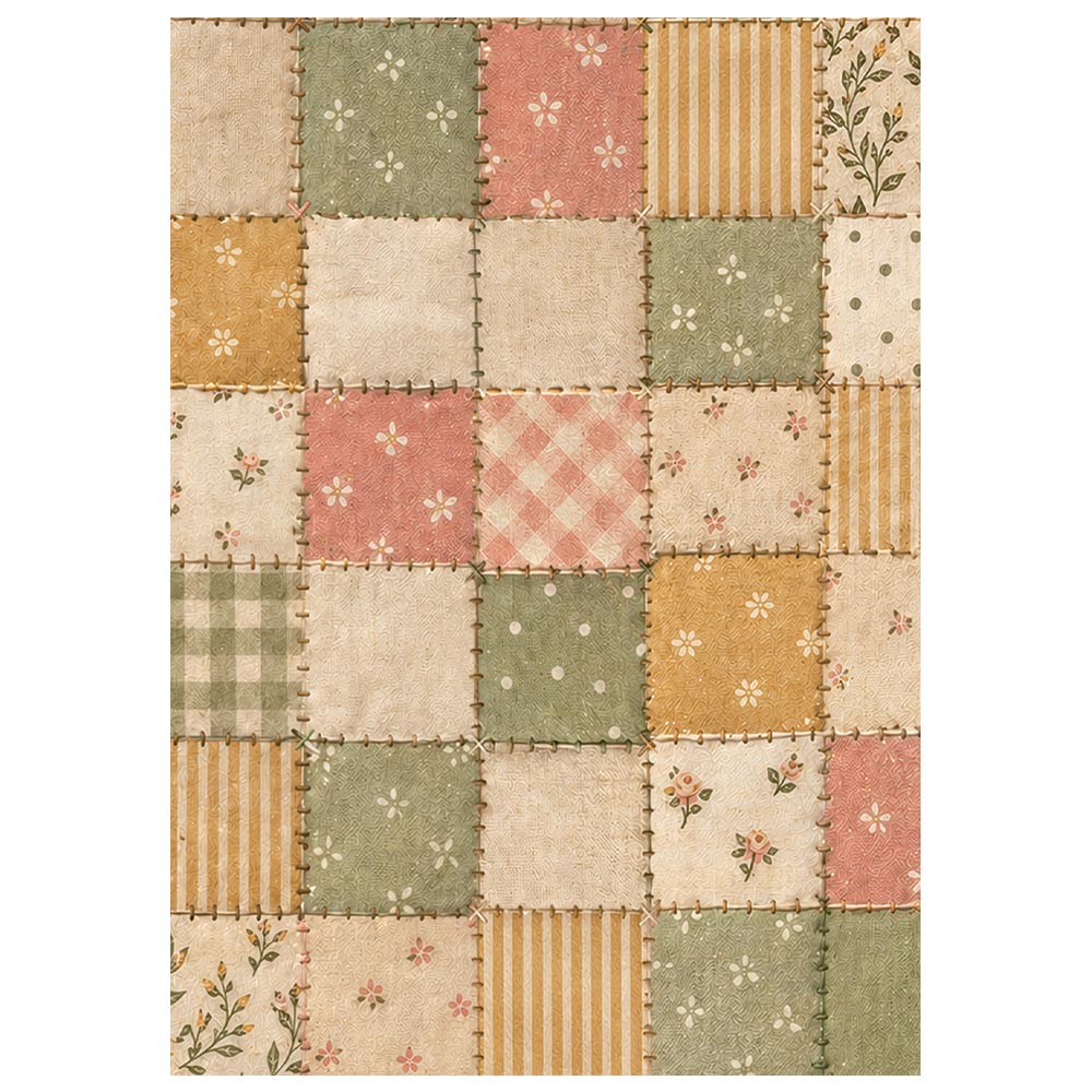Stamperia COZY FAMILY A6 BACKGROUNDS Selection Decoupage Rice Paper 8 sheets #DFSAK6063