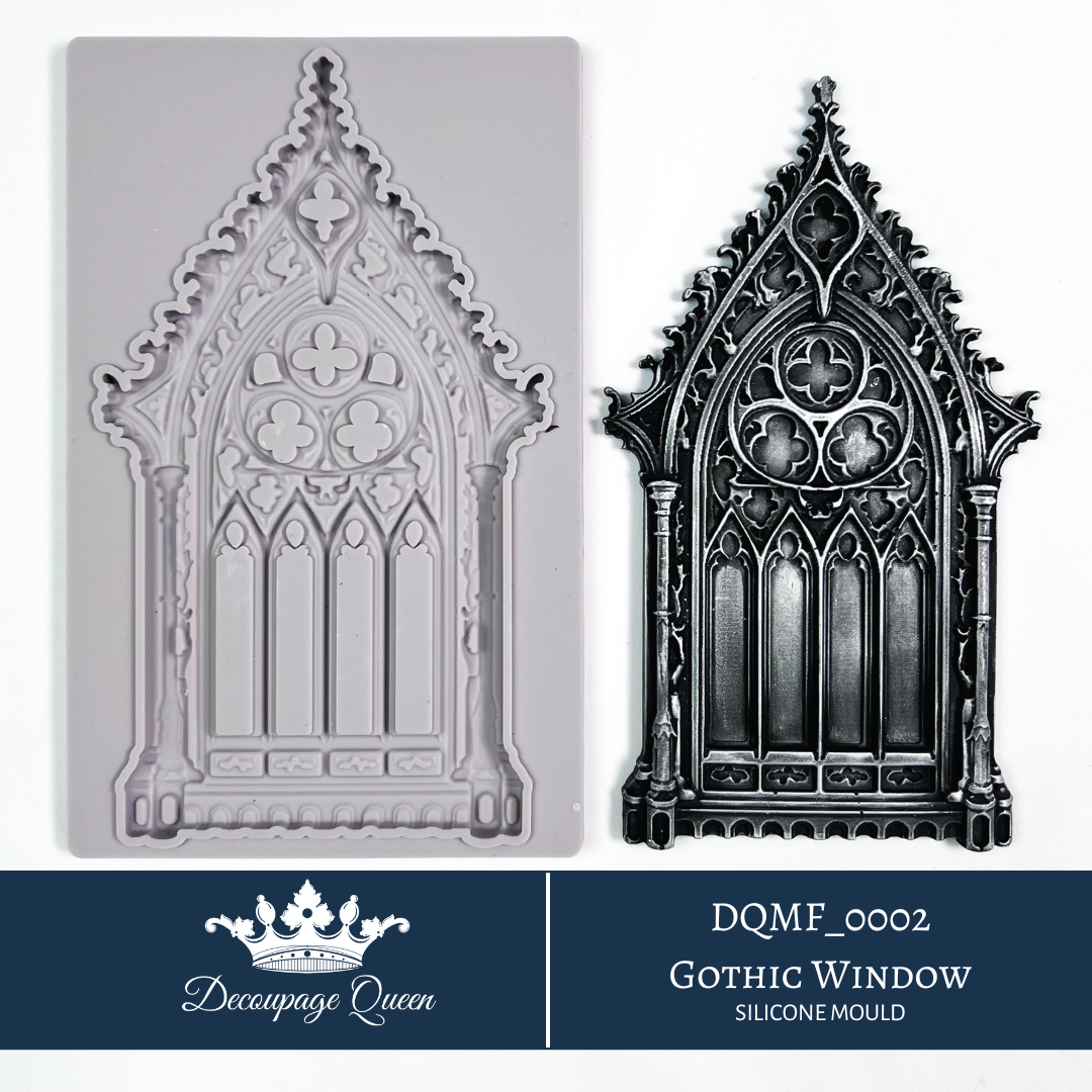 Decoupage Queen GOTHIC WINDOW Silicone Moulds Molds 5