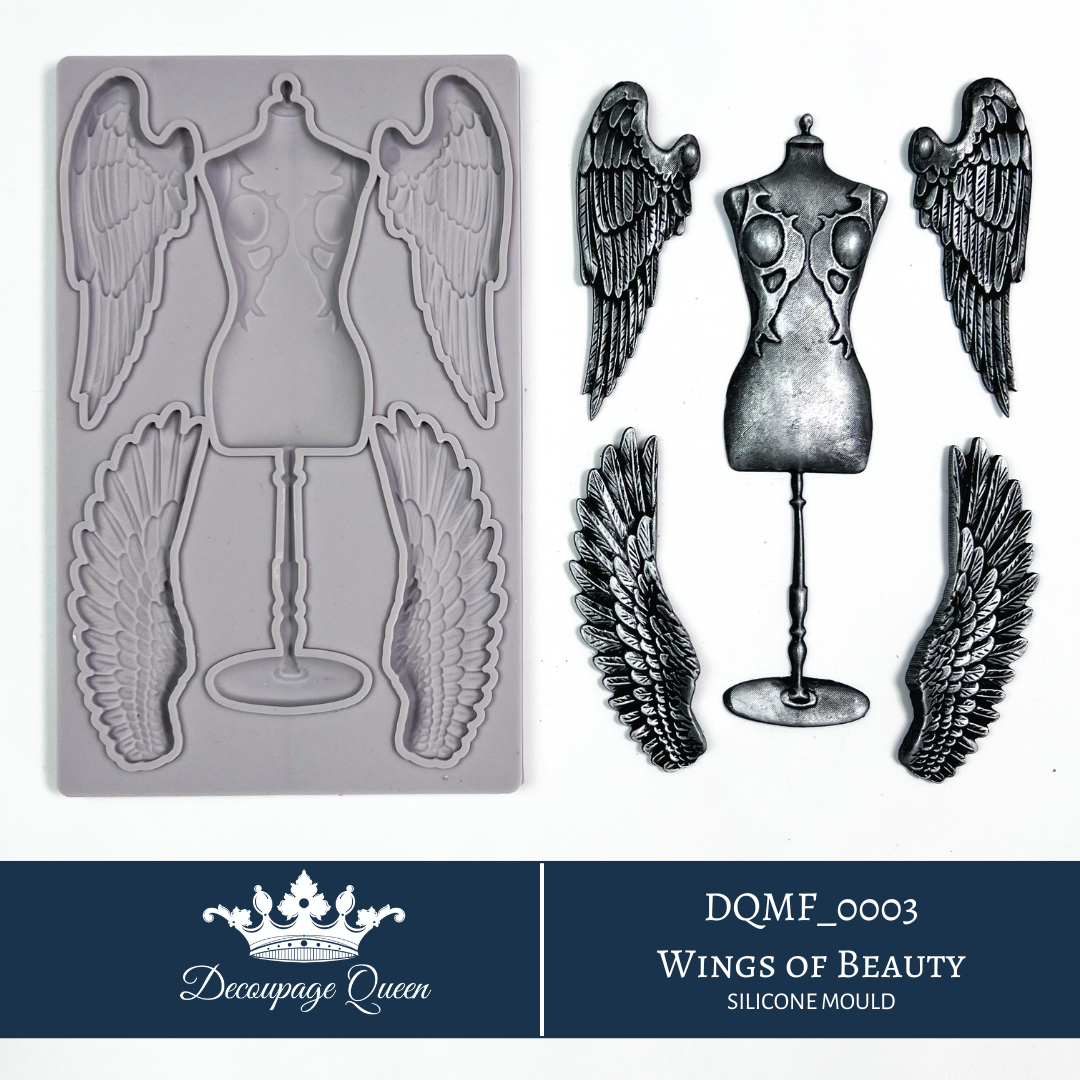 Decoupage Queen WINGS OF BEAUTY Silicone Moulds Molds 5