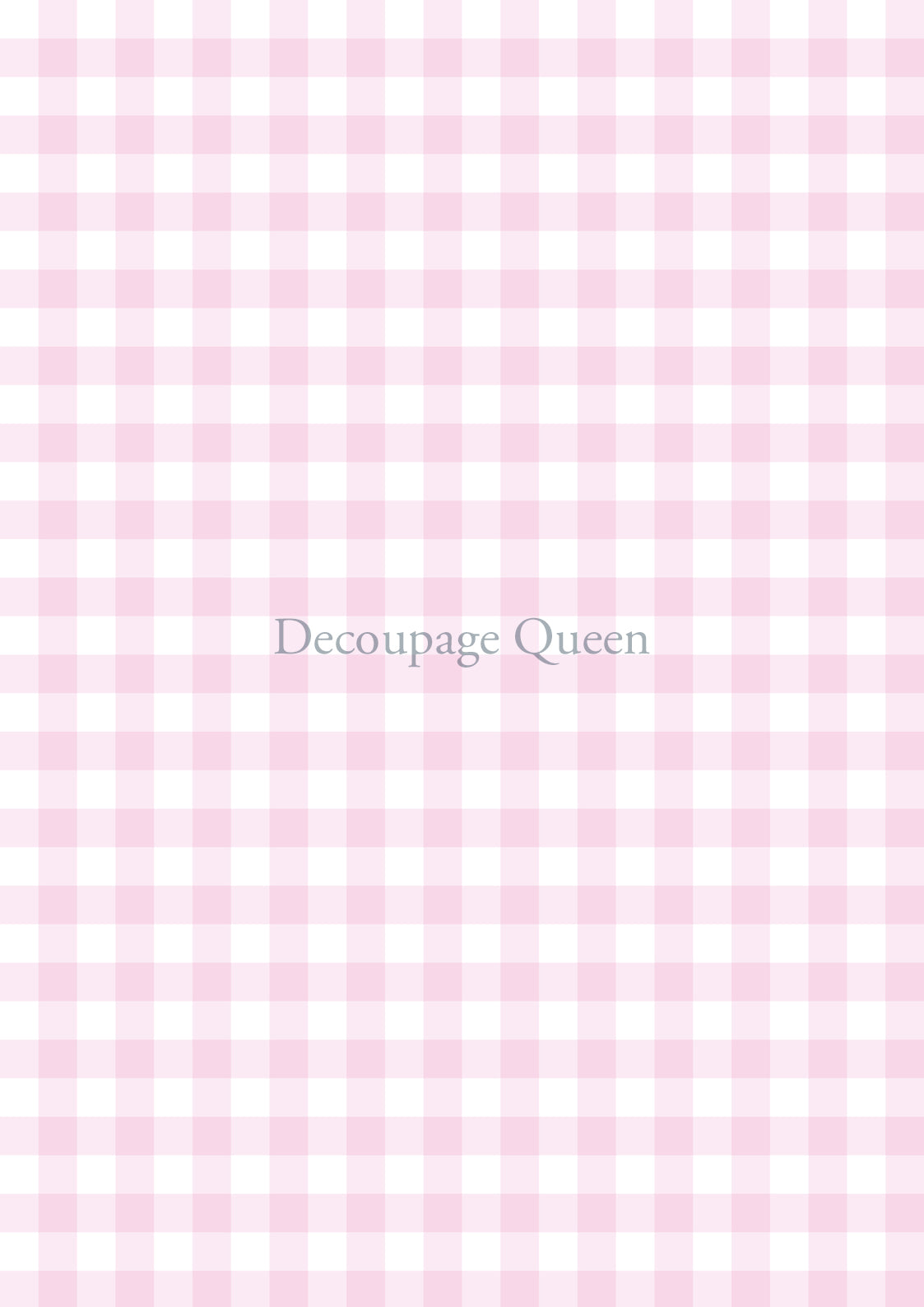 Decoupage Queen PINK GINGHAM A4 Rice Paper DQRP0541