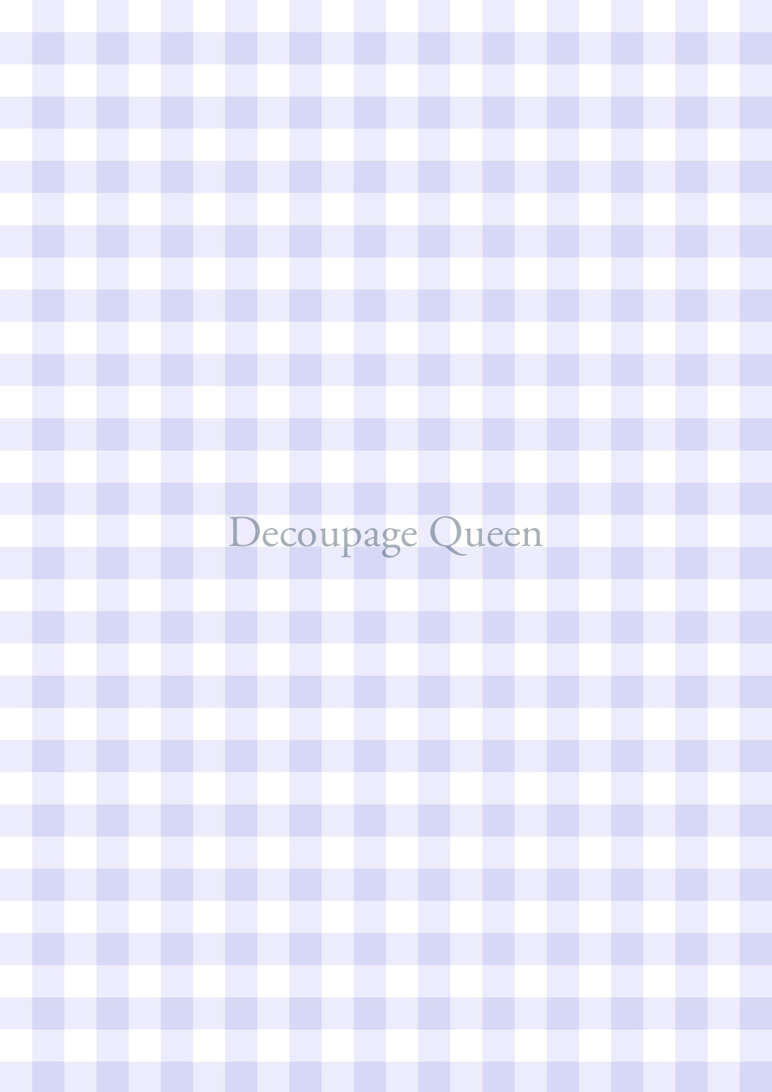 Decoupage Queen PURPLE GINGHAM A4 Rice Paper DQRP0542