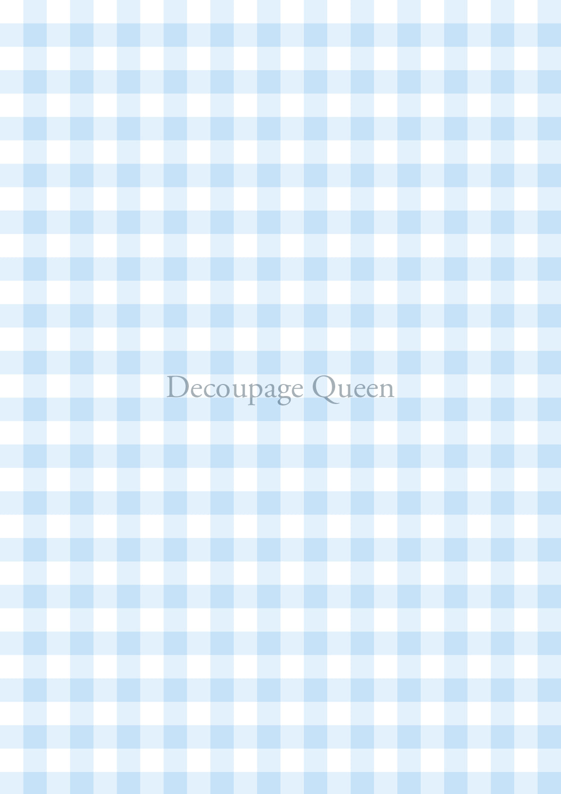 Decoupage Queen BLUE GINGHAM A4 Rice Paper DQRP0543