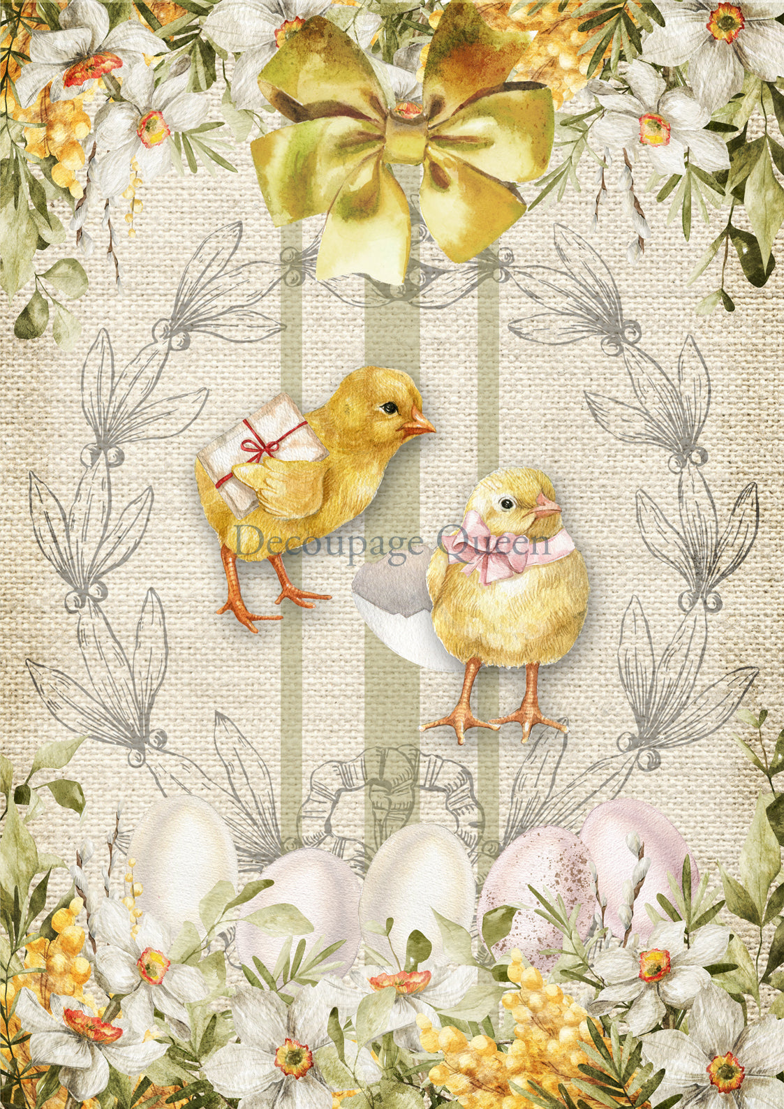 Decoupage Queen EASTER CHICKS A4 Rice Paper DQRP0548