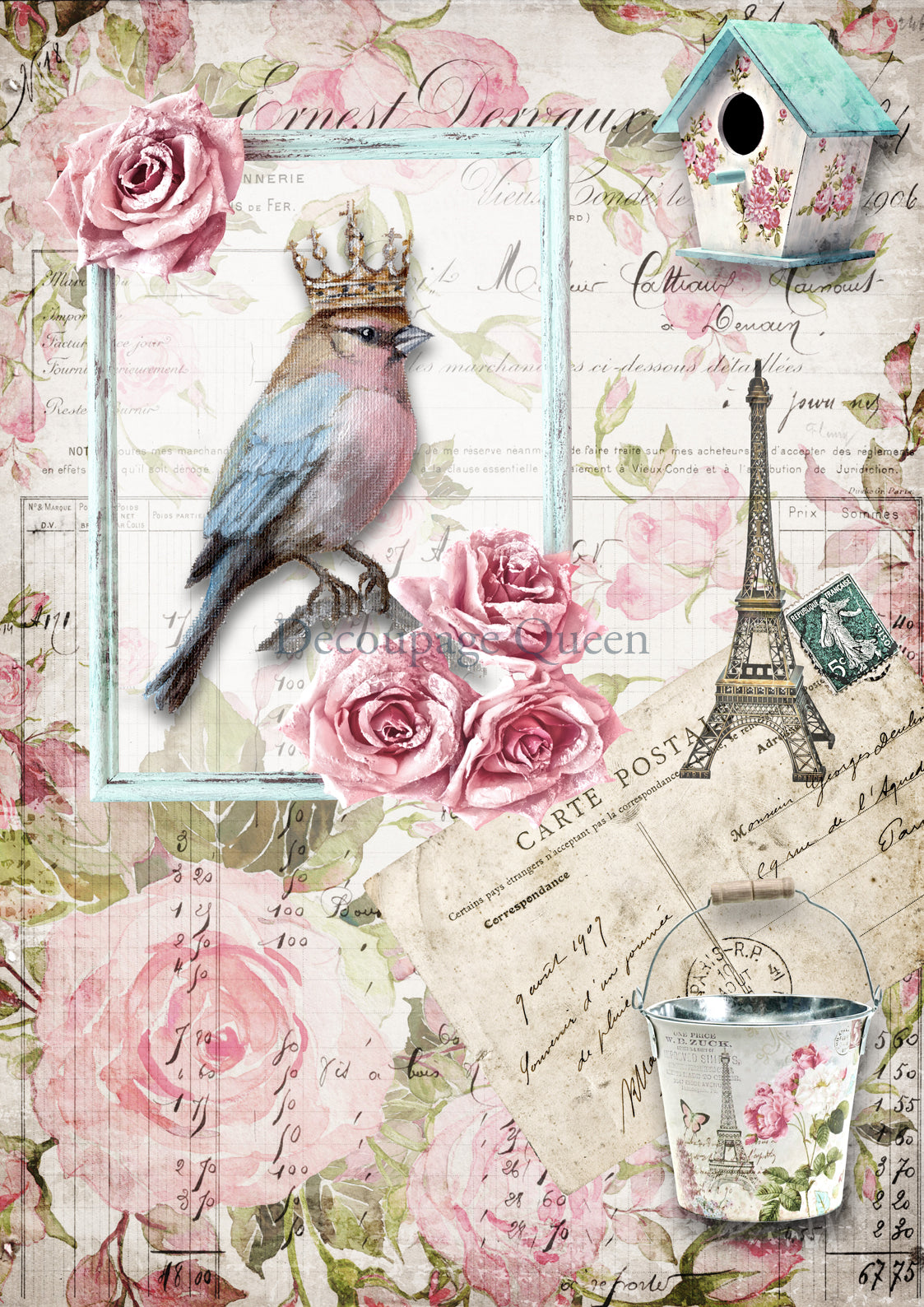 Decoupage Queen FOREVER YOURS A4 Rice Paper DQRP0556