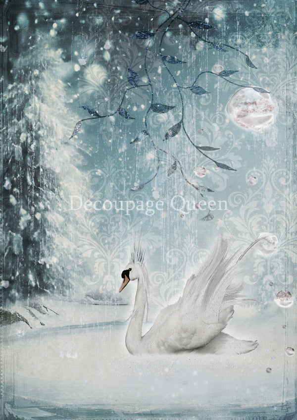 Decoupage Queen MAJESTIC WINTER Christmas Winter A4 Decoupage Rice Paper DQRP0673