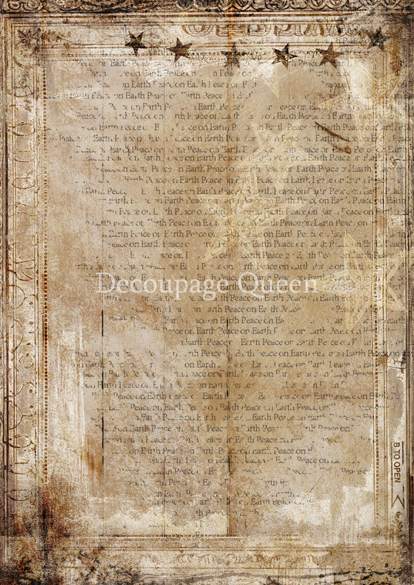 Decoupage Queen WARM and COZY BACKGROUND Christmas A4 Decoupage Rice Paper DQRP0690