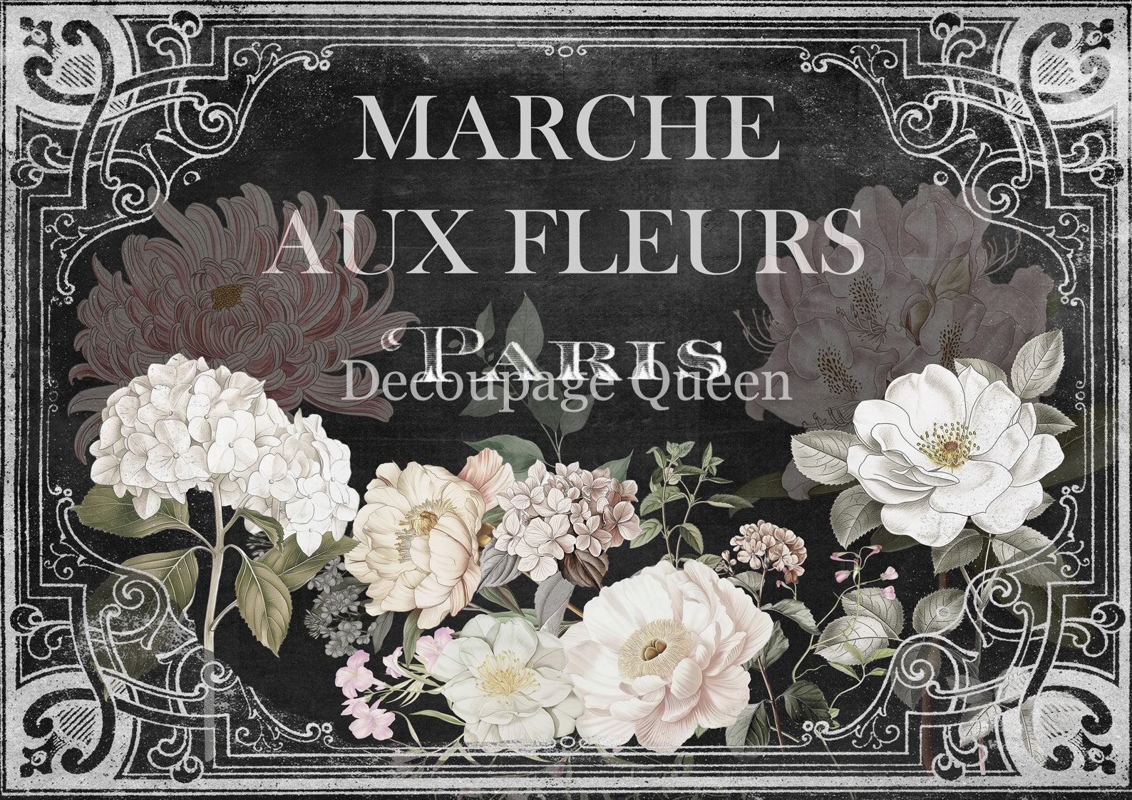 Decoupage Queen MARCHE AUX FLEURS A4 Decoupage Rice Paper DQRP0717